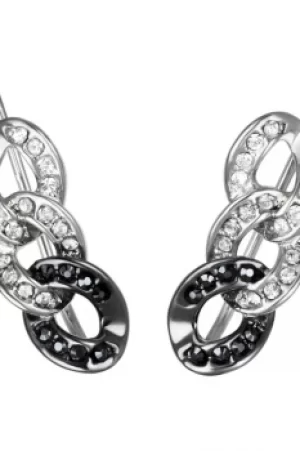 Image of Ladies Karl Lagerfeld Silver Plated Ombre Chain Earrings 5378192