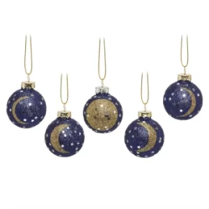Image of Phases of the Moon Mini Bauble (Set of 5)