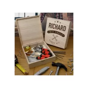 Image of Personalised Wooden Tool Box