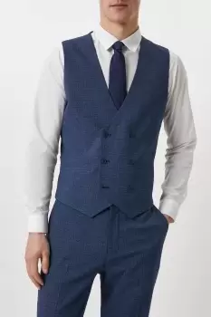 Image of Blue Semi Plain Waistcoat