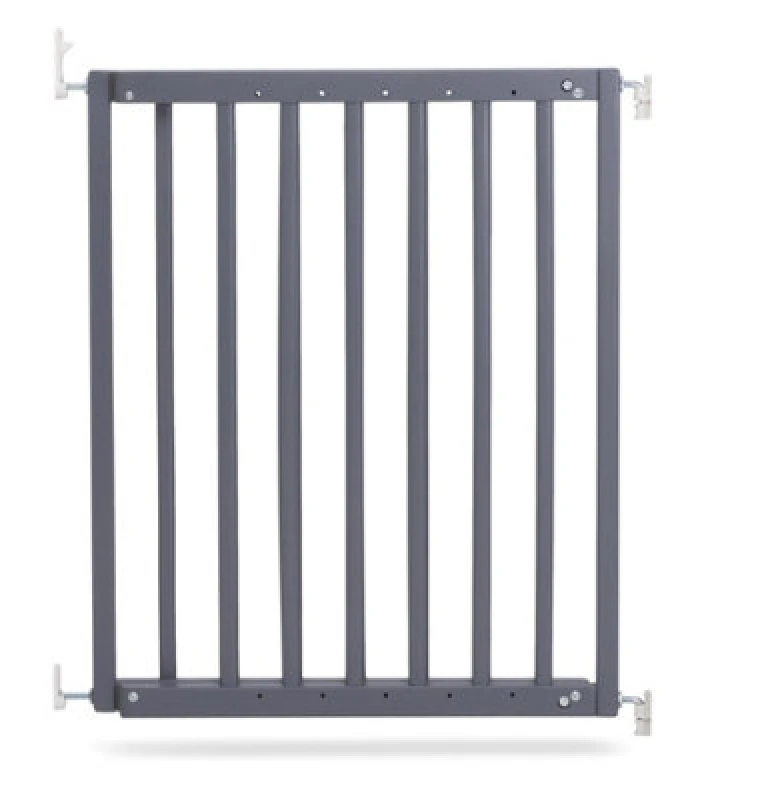 Image of Safetots Chunky Wooden Screw Fit Stair Gate, Grey, 63.5Cm - 105.5Cm, Wood Baby Gate, Screw Fit Safety Barrier