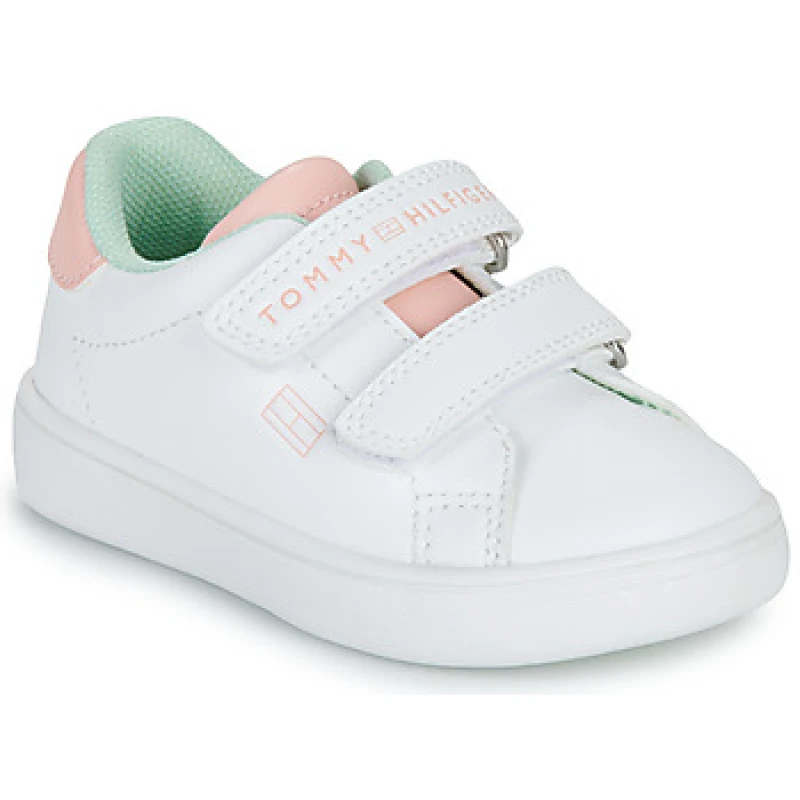 Image of Tommy Hilfiger LOGAN girls's Children's Shoes (Trainers) in White