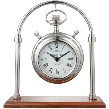 Image of Hotel Collection Hanging mantel clock - Silver