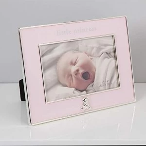 Image of 6" x 4" - Bambino Silver Plated Pink Frame - Little Princess
