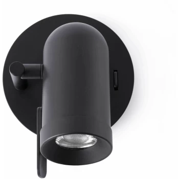 Image of Faro Orleans - 1 Light Indoor Adjustable Wall Spotlight Black, GU10