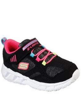 Image of Skechers Toddler Magna Lights Trainer - Black, Size 6 Younger