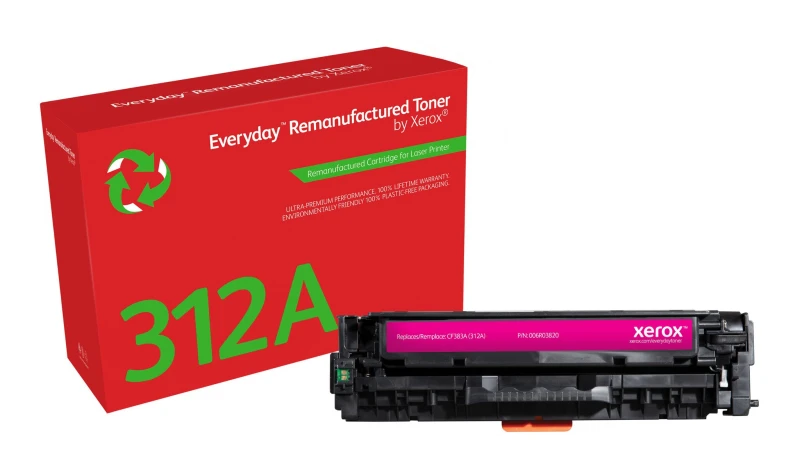 Image of Xerox Everyday Magenta Remanufactured Toner by Xerox compatible with HP 312A (CF383A), Standard capacity 006R03820