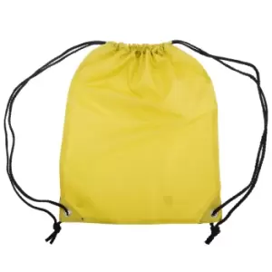 Image of Shugon Stafford Plain Drawstring Tote Bag - 13 Litres (One Size) (Canary)