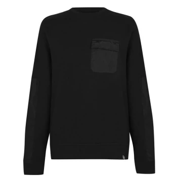 Image of Fabric Utility Crew Sweatshirt Mens - Black