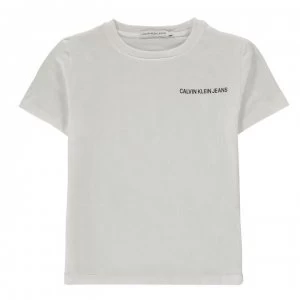 Image of Calvin Klein Junior Boys Chest Logo T Shirt - White