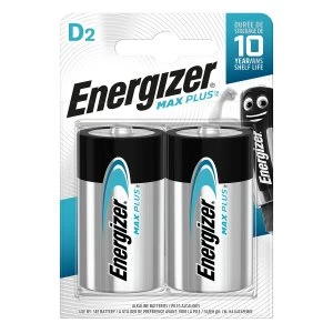 Image of Energizer Max Plus D Batteries 2 Pack