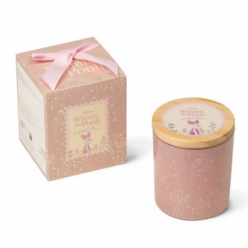 Image of Disney Winnie The Pooh Piglet Inspired Candle Spring Blossom & Acorns Scent 213G (1-Wick) - Diswtpc001P