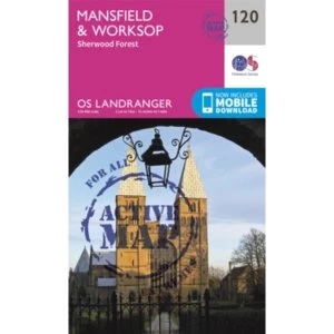 Image of Mansfield & Worksop, Sherwood Forest by Ordnance Survey (Sheet map, folded, 2016)