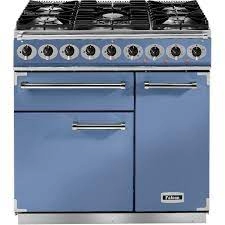 Image of Falcon F900DXDFCANM 80850 90cm Deluxe Dual Fuel Range Cooker - China Blue