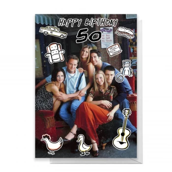 Image of Friends Birthday 50th Greetings Card - Large Card