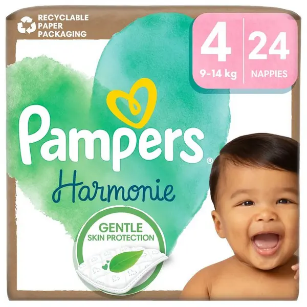 Image of Pampers Harmonie Size 4 24 Nappies