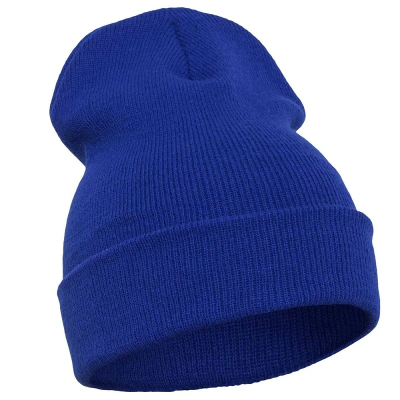 Image of Flexfit Mens Knitted Cuffed Beanie in Blue Blue Male One Size