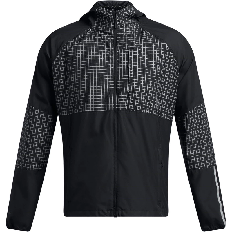 Image of Under Armour Mens Launch Elite Water-Resistant Reflective Performance Running Jacket Black male S