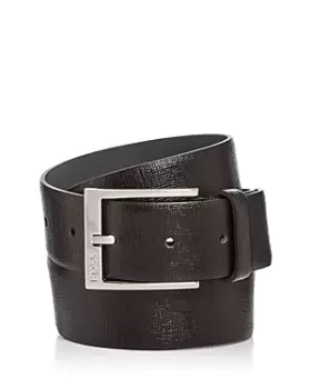 Image of Hugo Boss Mens Clo Embossed Leather Belt