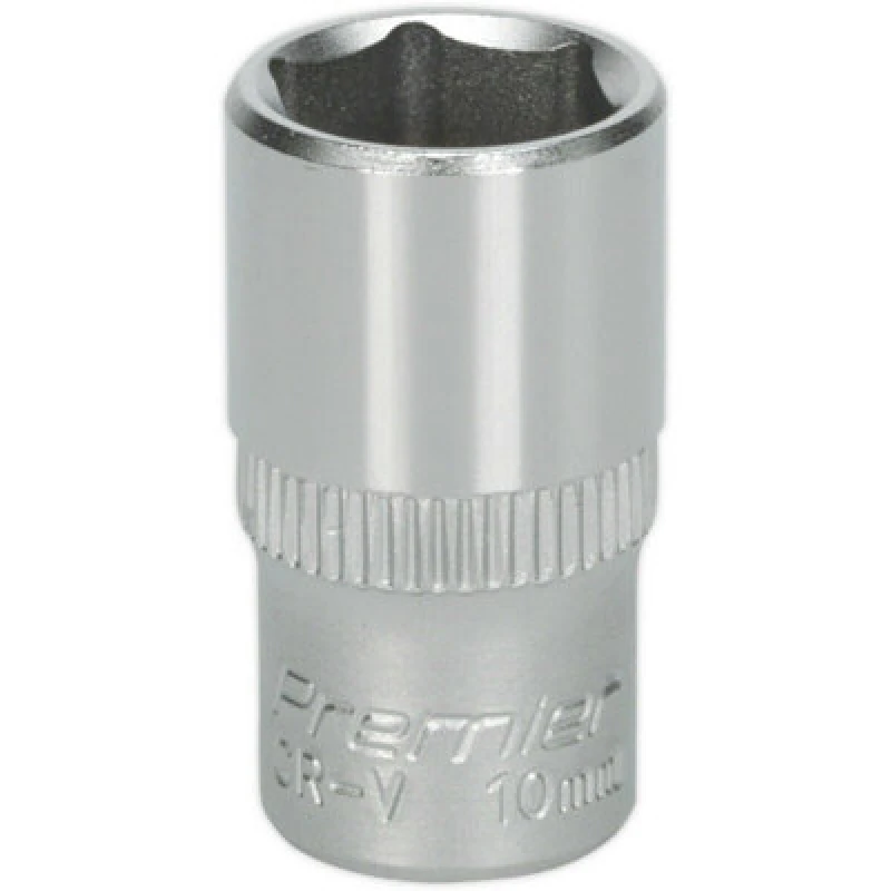 Image of Loops 10mm Forged Steel Drive Socket - 1/4" Square Drive - Chrome Vanadium Socket Metallics