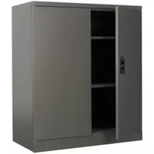 Image of Floor Standing Steel Cabinet - 915 x 460 x 1060mm - Two Door - Two Shelves