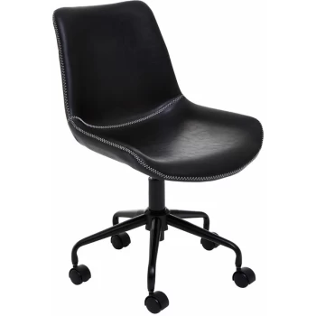 Image of Premier Housewares - Bloomberg Black Leather Chair