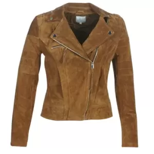 Image of Vila VICRIS womens Leather jacket in Brown - Sizes S,M,L,XL,XS
