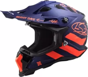 Image of LS2 MX700 Subverter Evo Cargo Motocross Helmet, blue, Size S, blue, Size S