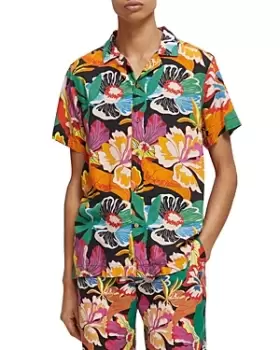Image of Scotch & Soda Printed Short Sleeve Shirt
