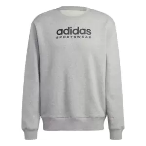 Image of adidas All SZN Fleece Graphic Sweatshirt Mens - Grey