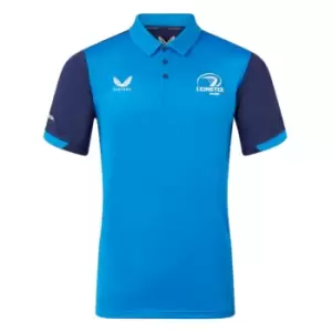 Image of 2023-2024 Leinster SS Mens Travel Polo Shirt (Blue)