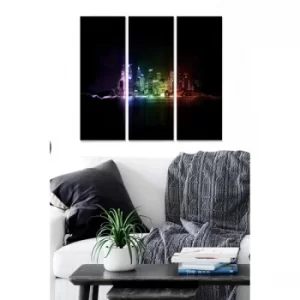 Image of MDFFTR1027 Multicolor Decorative MDF Painting (3 Pieces)