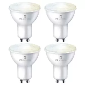 Image of 4lite WiZ Connected LED SMART GU10 Light Bulbs - Tuneable White - Pack of 4