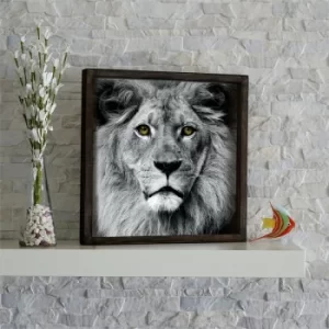 Image of KZM515 Brown White Black Yellow Grey Decorative Framed MDF Painting