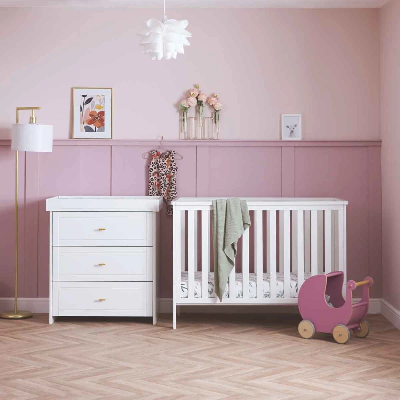 Image of Obaby Evie Mini 2 Piece Room Set - White 20OB3002D2