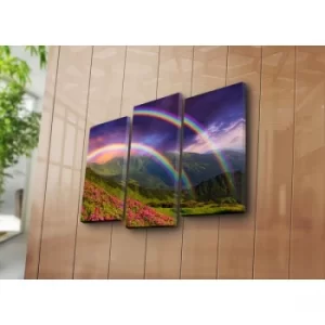Image of 3PATK-31 Multicolor Decorative Canvas Painting (3 Pieces)