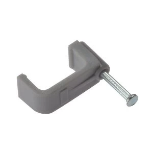 Image of ForgeFix Cable Clip Flat White Bellwire Box 100