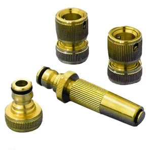 Image of Wickes Brass Garden Hose Set