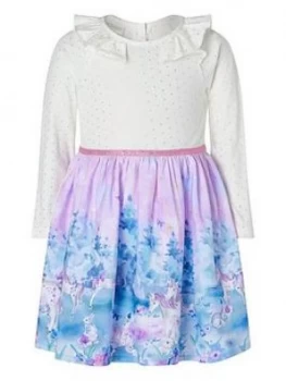 Image of Monsoon Baby Girls Horses Magical 2In1 Dress - Lilac