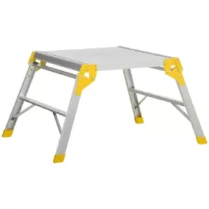 Image of Durhand Folding Work Platform Aluminium Step Ladder