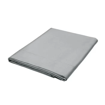 Image of Bedeck of Belfast Fine Linens 600TC Plain Dye Flat Sheet - GREY