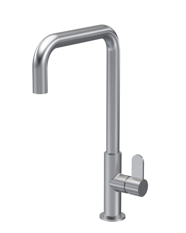 Image of Balterley Kitchen Mono Mixer Tap with 1 Lever Handle Brushed Nickel 361mm Metallics