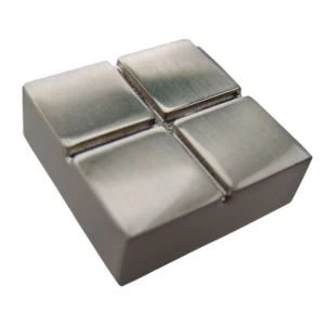 Image of BQ Satin Nickel Effect Square Furniture Knob Pack of 1