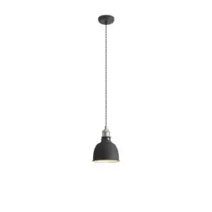 Image of Carmel Small Ceiling Pendant, E27, Graphite, Satin Nickel, Silver