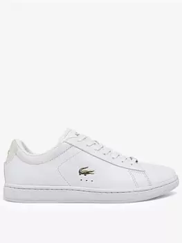 Image of Lacoste Lacoste Carnaby Evo 0722 Trainers, White/Gold, Size 7, Women