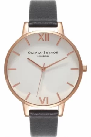 Image of Ladies Olivia Burton Big White Dial Watch OB16BDW09