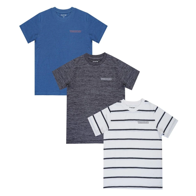 Image of Firetrap 3 Pack T-Shirts Juniors - Multi Multi One Size