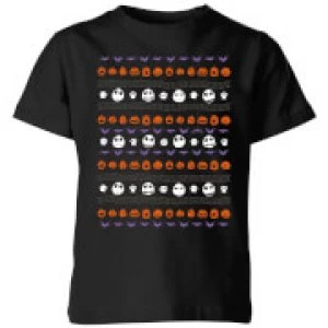 Image of The Nightmare Before Christmas Jack Pumpkin Faces Kids T-Shirt - Black - 3-4 Years