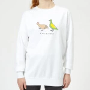 Image of Friends The Chick And The Duck Womens Sweatshirt - White - S