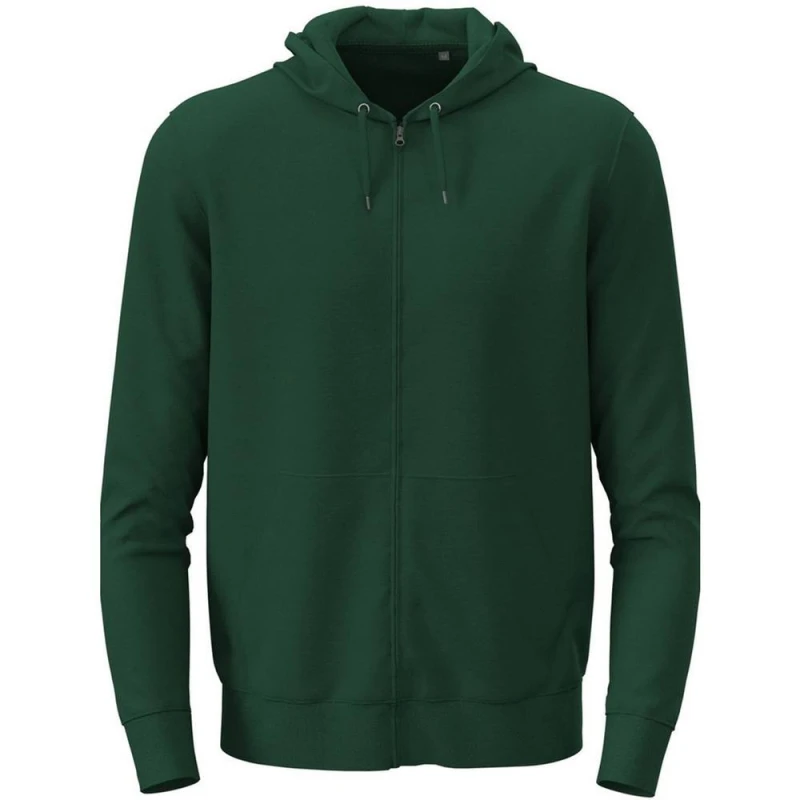 Image of Stedman Mens Classic Full Zip Hoodie in Bottle Green Size: Medium Bottle Green Male M